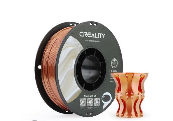 CREALITY PLA 3D Printer Filament, CR-SILK RED COPPER , Printing temperature: 190-220, Filament diameter: 1.75mm, Tensile strength: 60MPa, Size of filament wheel: Diameter 200mm, height 66mm, hole diameter 56mm. Utilizare: pana la 6 luni de la deschiderea ambalajului._1