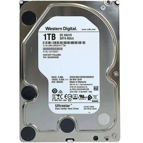 HDD Server WD/HGST Ultrastar 1TB DC HA210 (3.5’’, 128MB, 7200 RPM, SATA 6Gbps, 512N SE) SKU: 1W10001_1