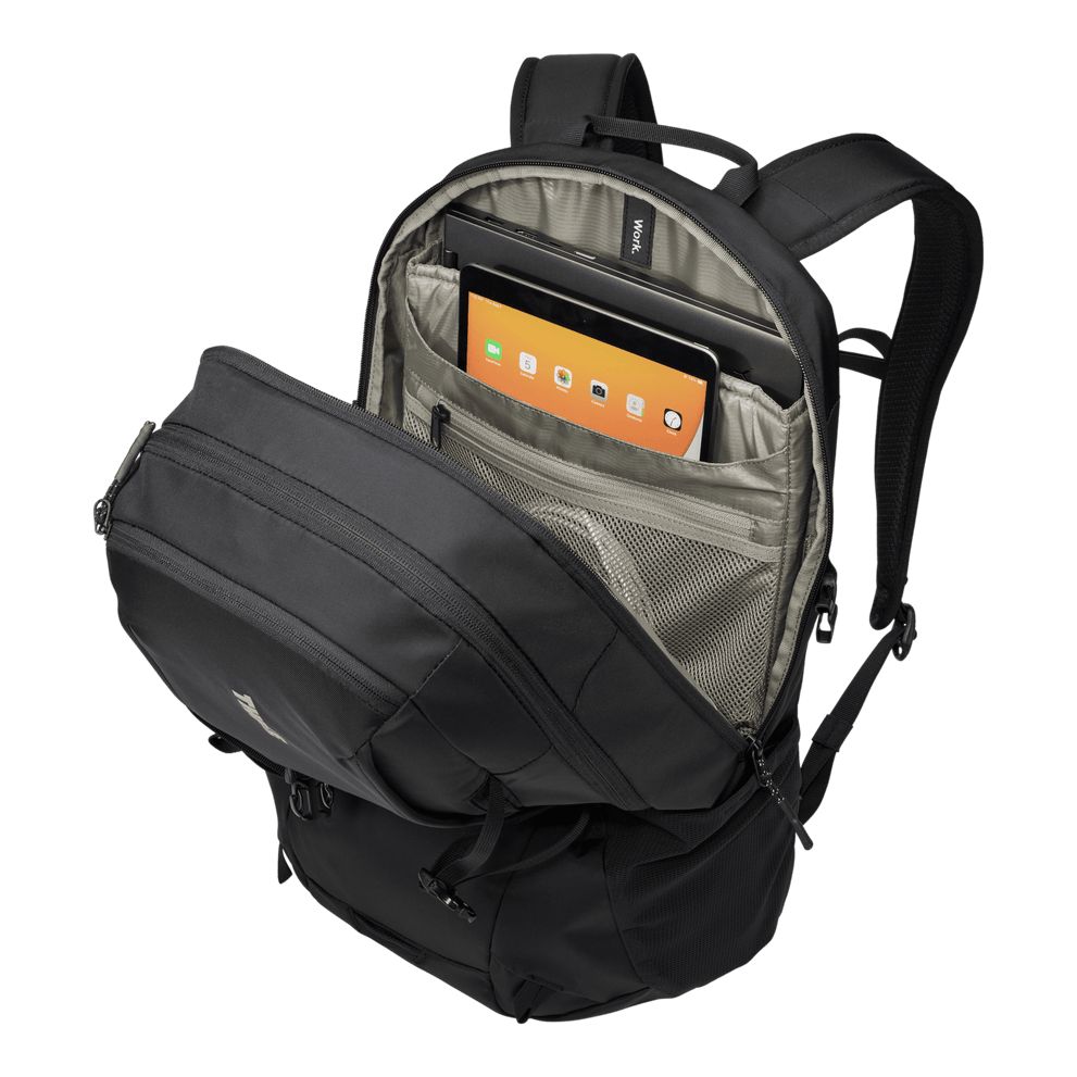 RUCSAC THULE Enroute, 23 l, pt. notebook de max. 15.6 inch, 1 compartiment, buzunar lateral x 2, waterproof, nylon, negru, 