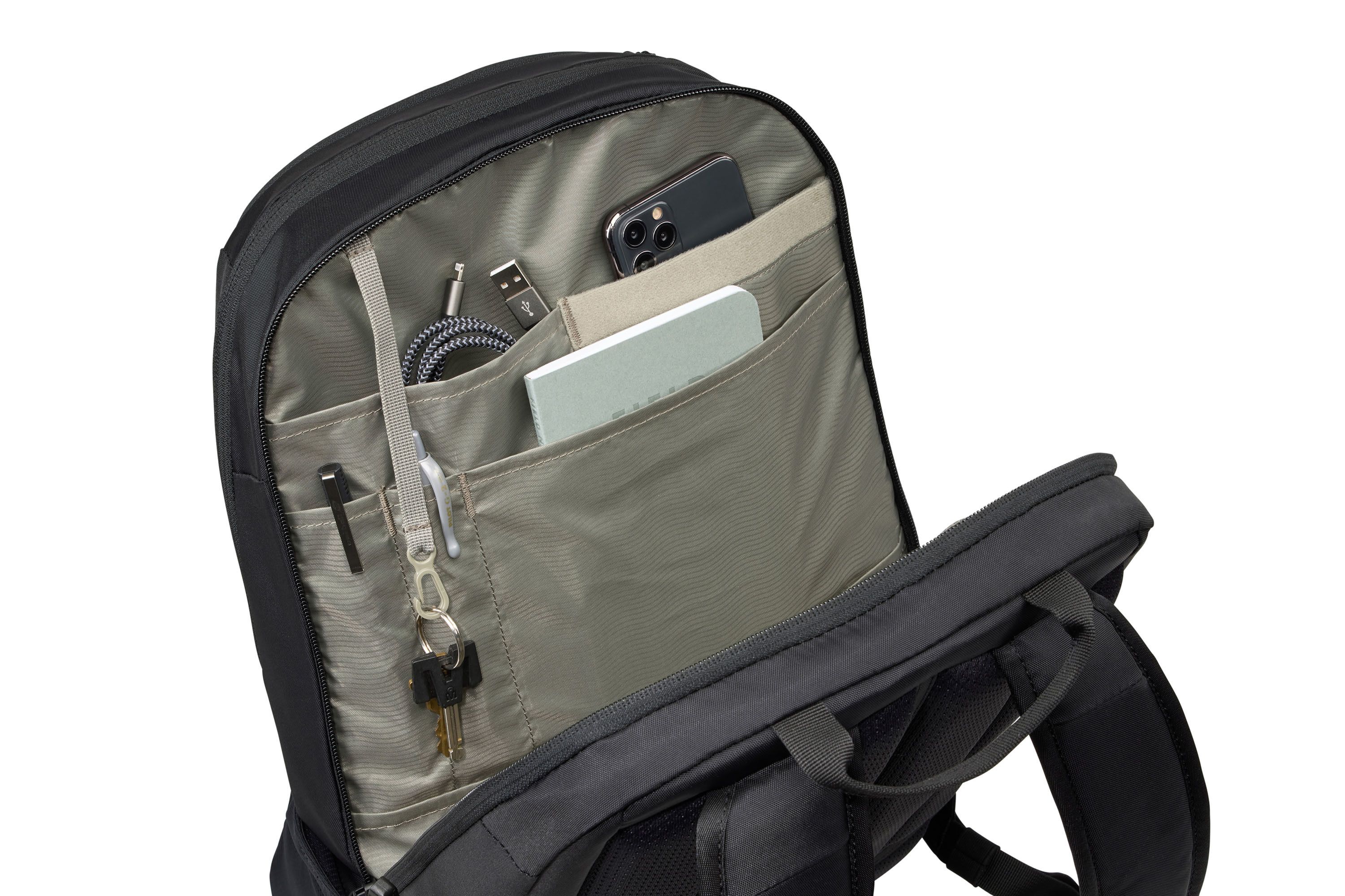 RUCSAC THULE Enroute, 23 l, pt. notebook de max. 15.6 inch, 1 compartiment, buzunar lateral x 2, waterproof, nylon, negru, 