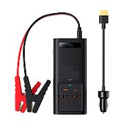 INVERTOR ELECTRIC auto Baseus, IGBT, 2 x AC, 1 x USB Type-C, 1 x USB, 300W 220V, conectare auto 12V, negru 