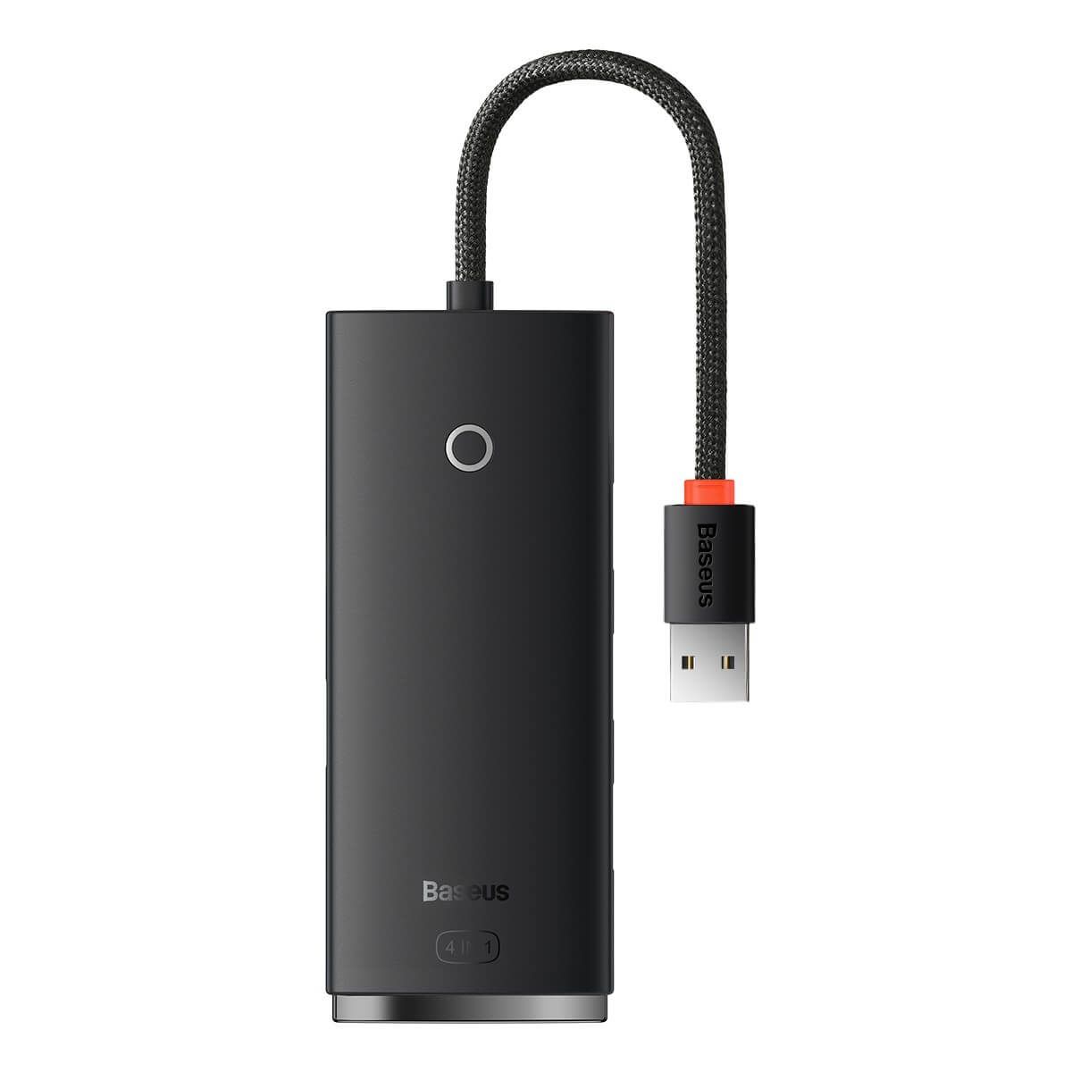 HUB extern Baseus Lite, porturi USB: USB 3.0 x 4, conectare prin USB 3.0, lungime 0.25m, negru, 