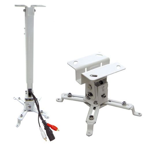 Suport videoproiector tavan GATV2, reglabil 63-100 cm, max. 15 kg, alb_1