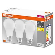 Set 3 becuri LED Osram Base Classic A60, E27, 8.5W (60W), 806 lm, lumina calda (2700K)_2
