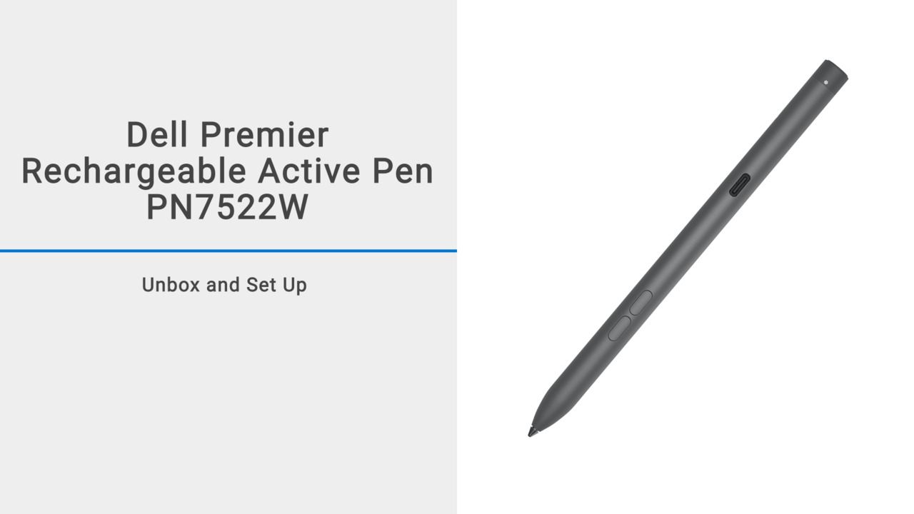 Dell Rechargeable Active Pen - PN7522W, The world’s longest battery life on a single charge for an active pen, Tile location tracking: The world’s first active pen with Tile location tracking lets you easily locate where you left your pen last, Magnetic attachment, Visual reminders: An LED indicator_2