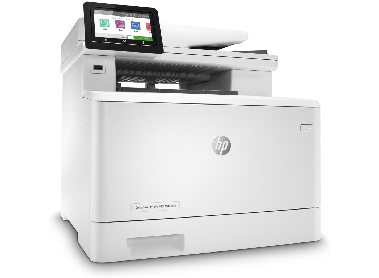 Multifunctional laser color HP M479DW, Dimensiune A4, (Printare, Copiere, Scanare), Viteza 27 ppm, Rezolutie 600 x 600 dpi, Procesor 1200 MHz, Memorie standard 512 MB NAND Flash,512 MB DRAM, Limbaje de printare HP PCL 6, HP PCL 5c, HP postscript level 3 emulation, PDF , URF , Native Office, PWG_1