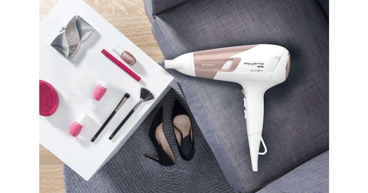 Uscator de par ROWENTA Studio Dry Glow CV5830F0, 2300W, 6 trepte viteza, tehnlogie Thermo Control, alb_1