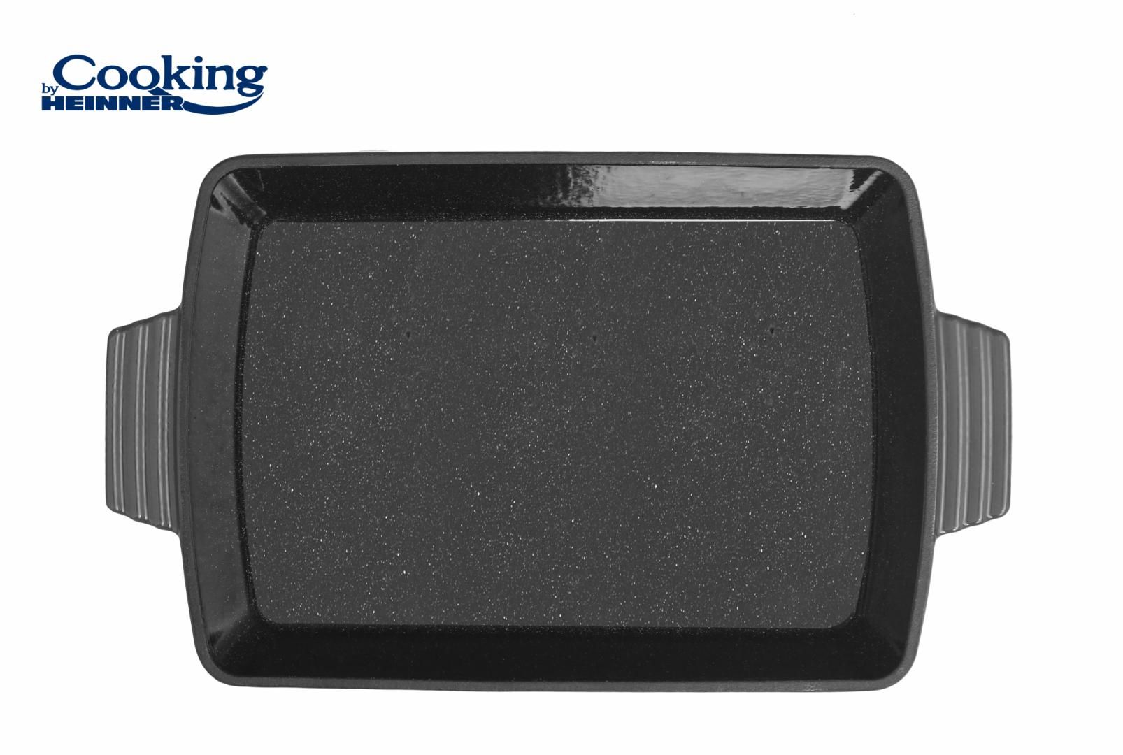 TAVA FONTA EMAILATA 33 x 23 x 7 CM, MARBLE GREY, COOKING BY HEINNER_1