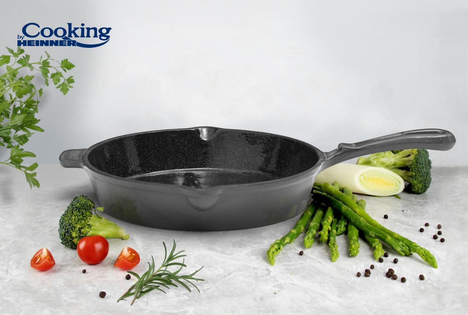 TIGAIE  FONTA EMAILATA 26 x 5 CM, MARBLE GREY, COOKING BY HEINNER_4