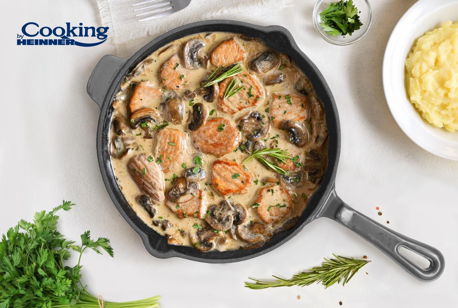 TIGAIE  FONTA EMAILATA 26 x 5 CM, MARBLE GREY, COOKING BY HEINNER_5