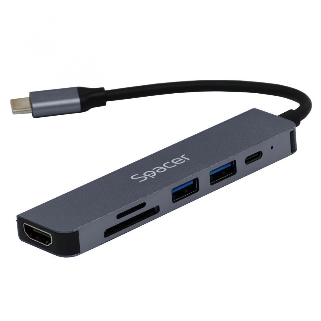 Compatibil cu brand - universal Conectare docking la PC/NB - USB Type-C Porturi USB - USB 3.0 (USB 3.1 gen 1) x 2; USB Type-C x 1 Porturi video - HDMI x 1 Porturi audio - nu Port retea (RJ-45) - fara port retea Port Power Delivery (PD) - da (prin Type-C) Putere Port PD (W) - 87 W Card reader - card_1