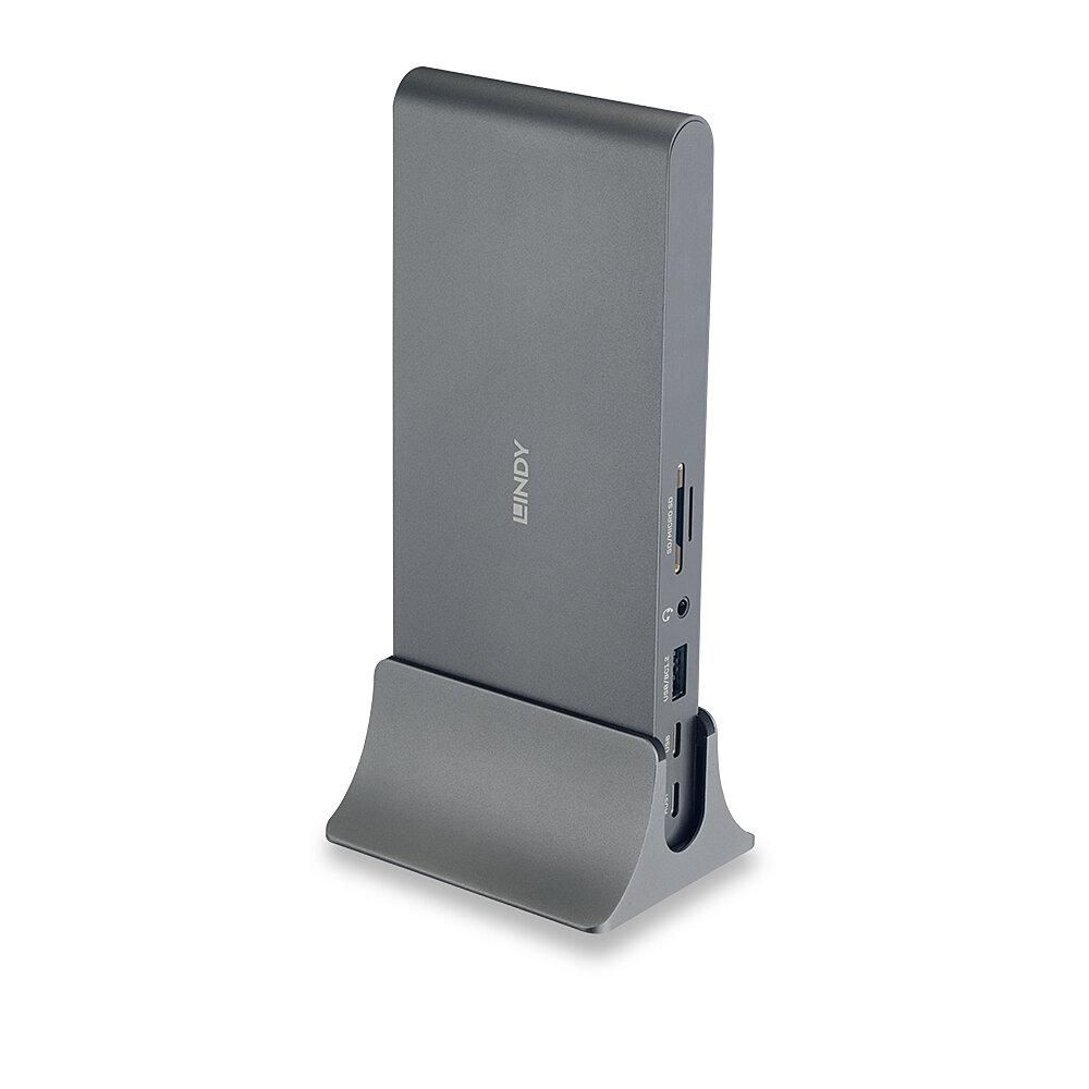 Dock Laptop Lindy USB 3.2 Type C, 5k DP, PD 3.0 100W, Gigabit, SD, MicroSD, Audio_1