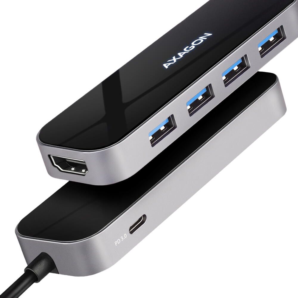 HMC-6H4A, USB-Hub, 4x USB-A + HDMI, USB-C 3.2 Gen 1, PD 100W - cablu de 20 cm USB-C_2