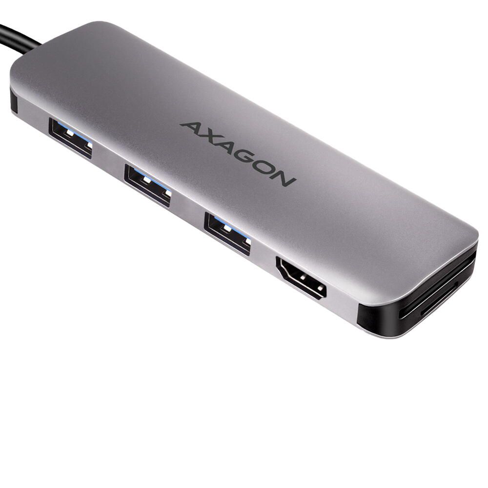 HMC-HCR3A USB-Hub, 3x USB-A + HDMI + SD/microSD, USB-C 3.2 Gen 1, 20 cm USB-C-Kabel_3