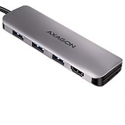 HMC-HCR3A USB-Hub, 3x USB-A + HDMI + SD/microSD, USB-C 3.2 Gen 1, 20 cm USB-C-Kabel_3