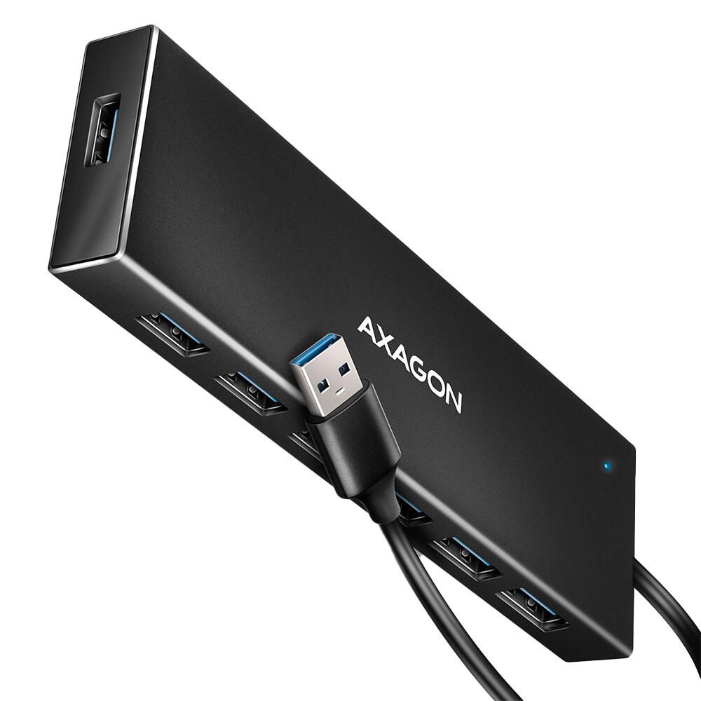 HUE-F7A, USB-Hub, 7x USB 3.2 Gen 1, alimentare separata - Cablu de 1m