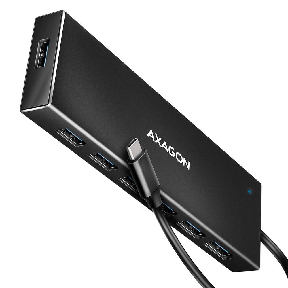 HUE-F7C, USB-Hub, 7x USB 3.2 Gen 1, Cablu de 30 cm USB-C