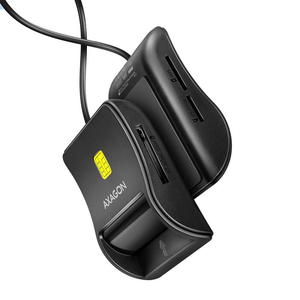 CRE-SM3SD, USB-A,  Cititor carduri, Smart Card & SD/microSD/SIM Card FlatReader_2