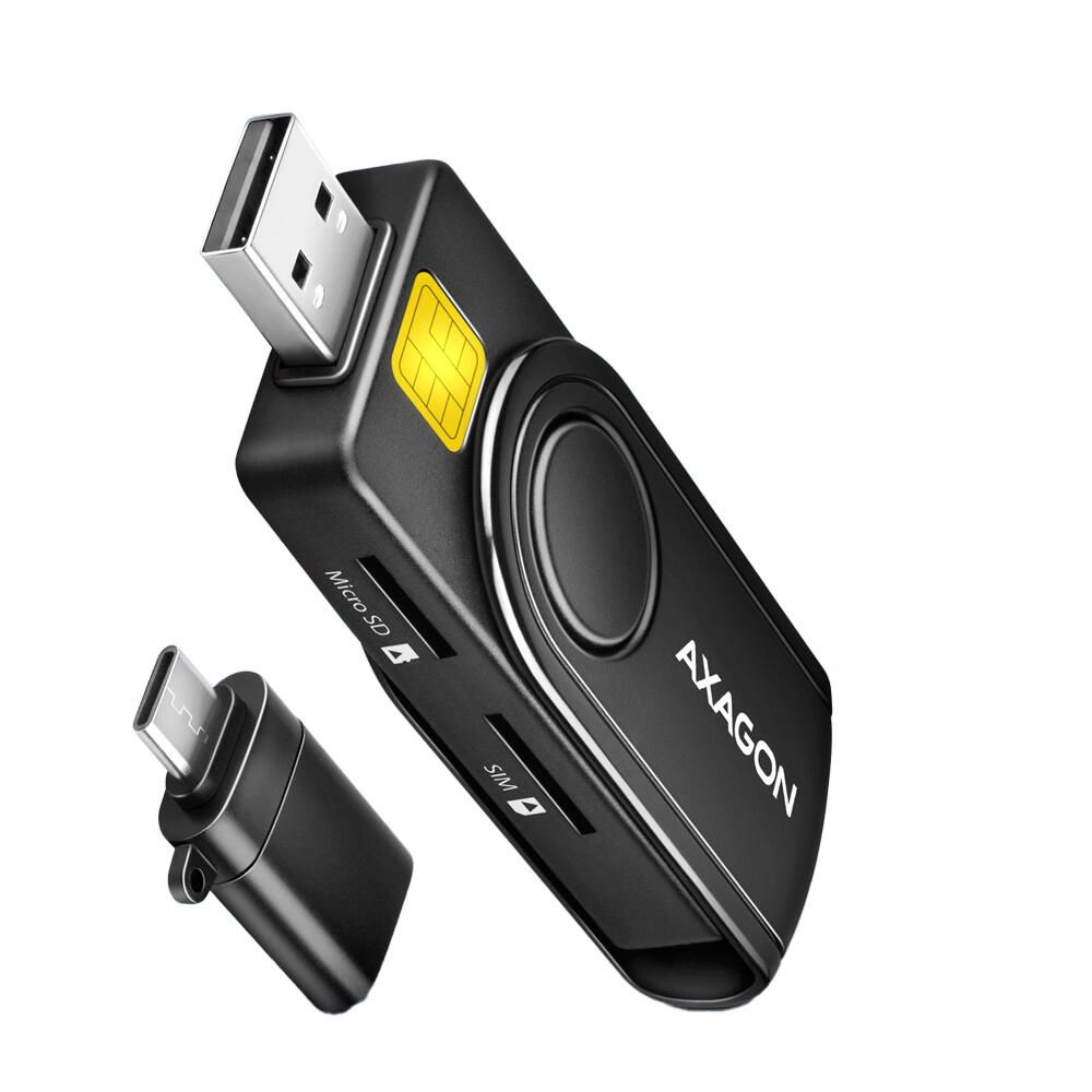 CRE-SMP2A Cititor carduri, USB Smart Card & SD/microSD/SIM Card PocketReader