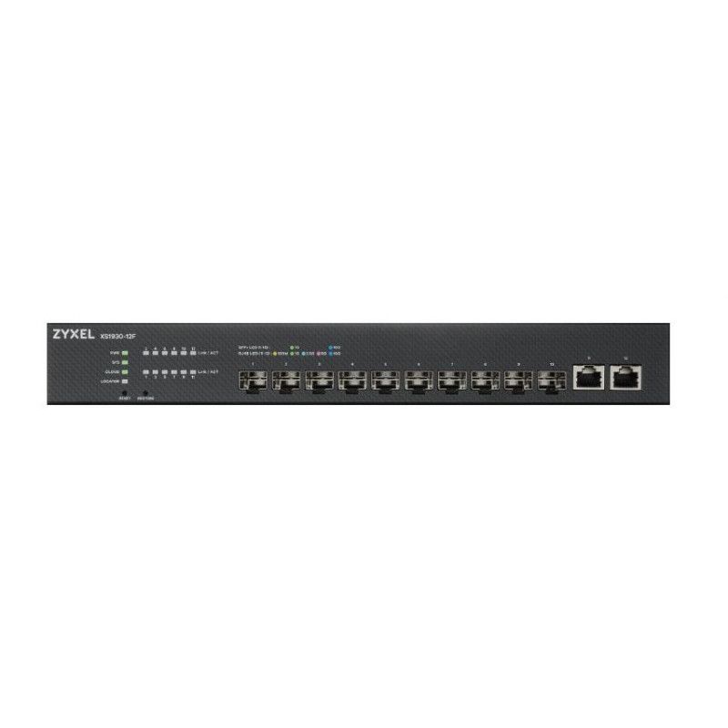 XS1930-12F, 10-port 10G Smart Managed Fiber Switch, 2 Multi-Gigabit Ports_1