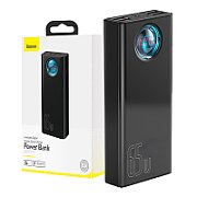 POWER BANK Baseus Ambilight, 30000mAh, PD 3.0 65W, 4 x USB; 1 x USB Type-C, digital display pt. status baterie, total 3A, black, 