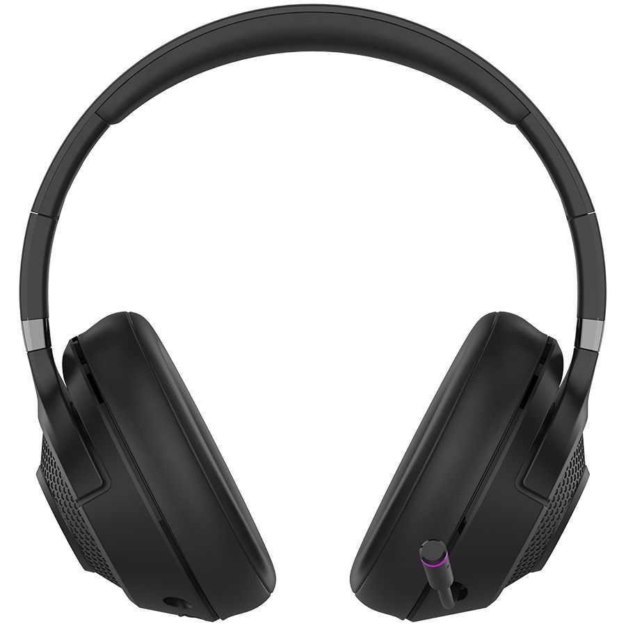 LORGAR Noah 701, gaming headset with microphone, 2.4GHz USB dongle + BT 5.1 Realtek 8763, battery 1000mAh, type-C charging cable 0.8m, audio cable 1.5m, size:195*185*80mm, 0.28kg. Black_4