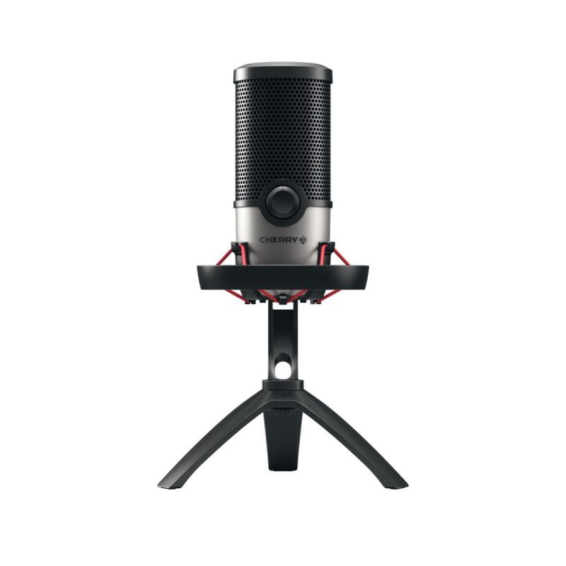 CHERRY Streaming UM 6.0 ADVANCED Microphone black/silver +++ USB-Mikrofon für Streaming und Office mit Shock Mo_1