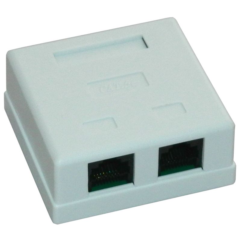 Priza UTP dubla aplicata cat.6 - EMTEX, 