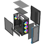 Carcasa Aqirys Sargas Mid Tower,  2x bays 3.5