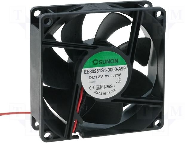 Ventilator Sunon 013-001 ,80 x 80 x 25 mm ,3200 RPM ,Negru 