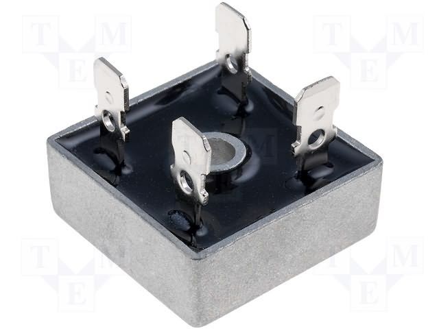 Bridge rectifiers 50A 1000V
- aluminum case
- with fast-on connectors
Packaging: bulk 1 pc.