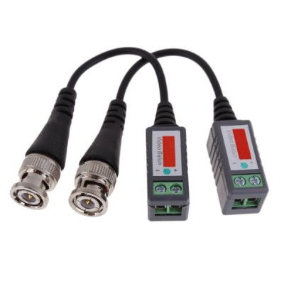 Video balun for video signal transmission via UTP cable, twisted FTP, for CCTV
Packaging: blister 2 pcs.