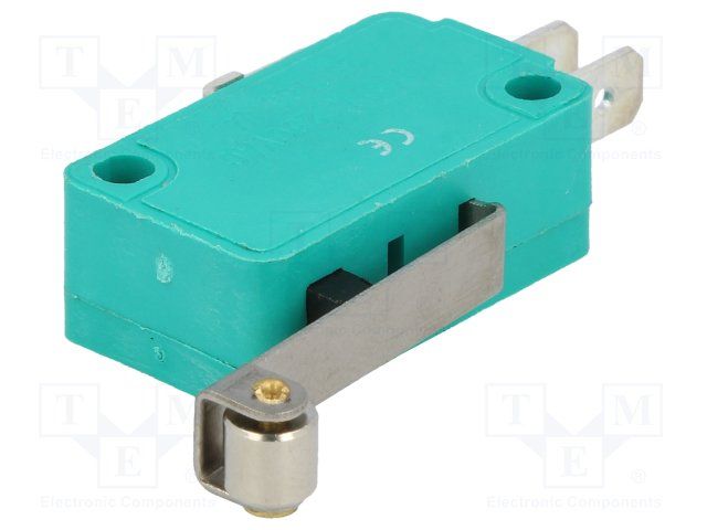 Micro switch 1 pole, 250V 10A, with roller on long arm
Packaging: bulk 1 pc.