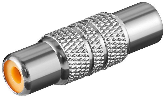 Audio adapter, metal, female RCA to female RCA
Packaging: bulk 1 pc.