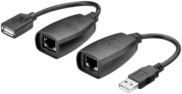 USB 1.1 extender up to 40m via UTP cable
Packaging: blister 1 set.