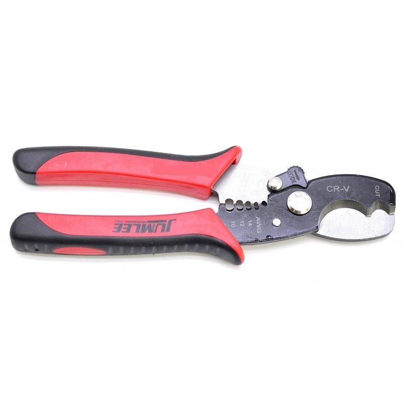 Universal pliers for stripping cables
- 4 fixed values: 8, 10, 12, 14 AWG
Packaging: blister 1 pc.