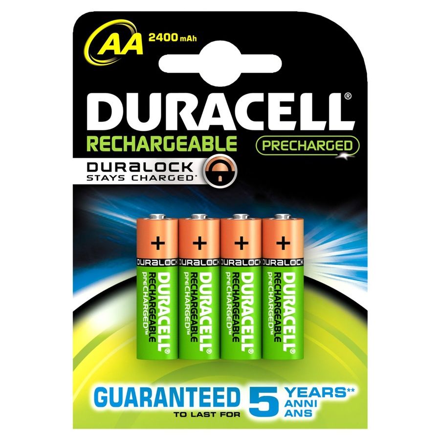 Battery Ni-MH Mignon (AA, R6) 1.2V 2500mAh Duracell
Packaging: blister 4 pcs.