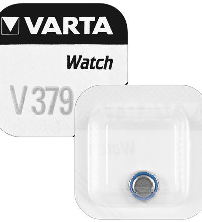 Silver oxide button battery V379/SR63 AG0 1.55V 14mAh Varta
- dimensions: 5.8 x 2.15mm
Packaging: blister 1 pc.
