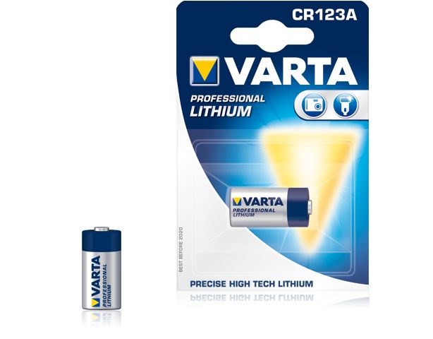 Lithium battery 6205 CR123A 3V 1480mAh Varta
Packaging: blister 1 pc.