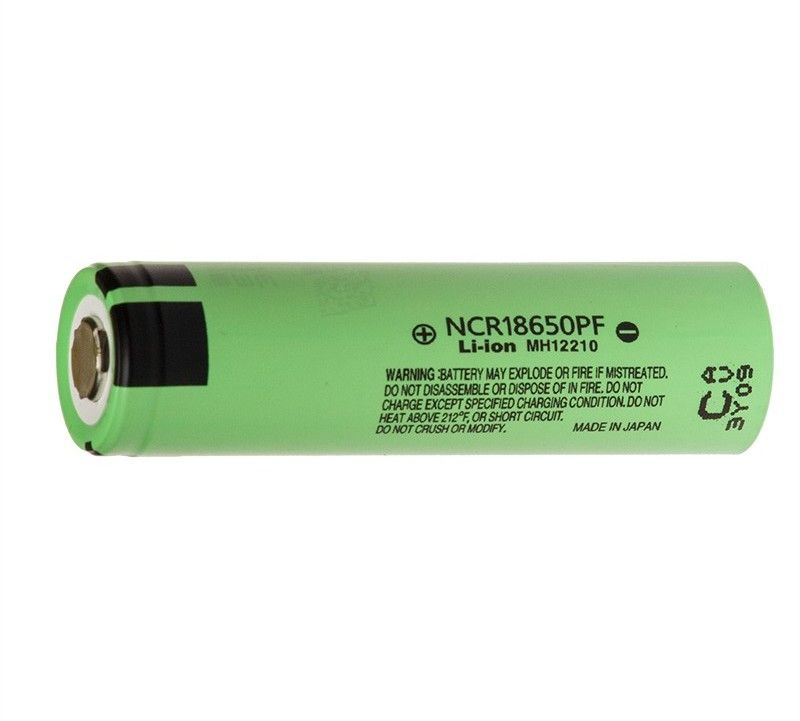 Li-ion battery 3.6V 2750mAh Panasonic NCR18650PF
- maximum discharge current: 10A
- without overload protection
- dimensions: 66.2 x 18 mm
Packing: bulk 1pc