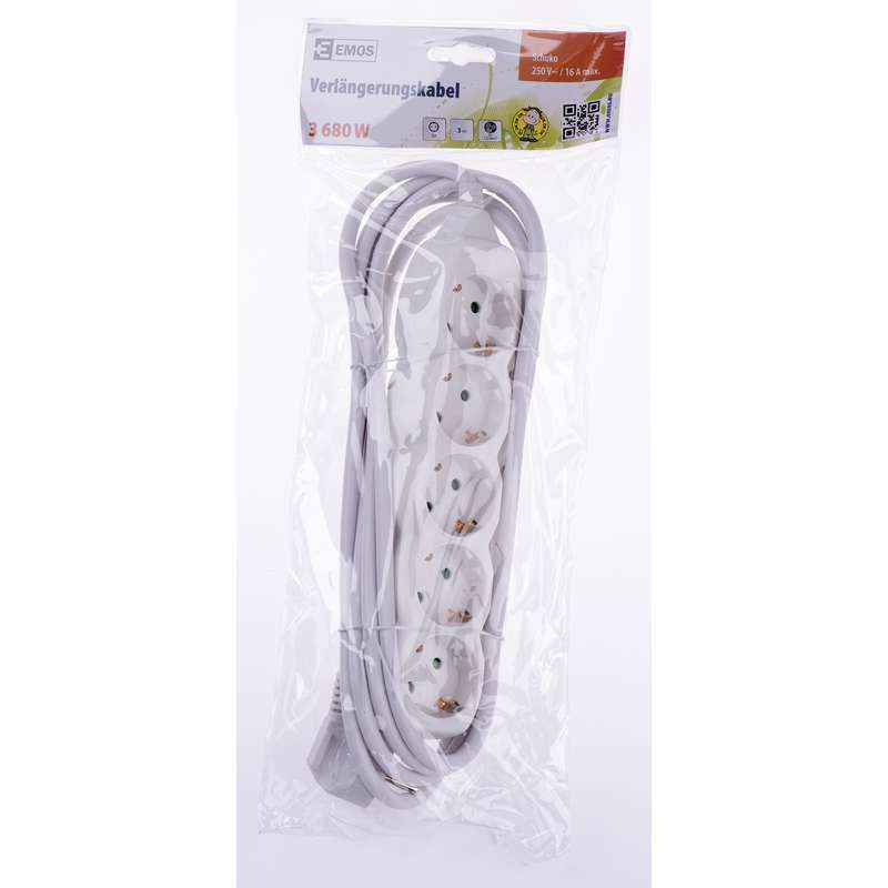 Extension 5m 5xSchuko, white
- protection for children
- max power: 3680W
- conductor: copper 1.5mm²
- approval: EC
Packaging: bulk 1 pc.