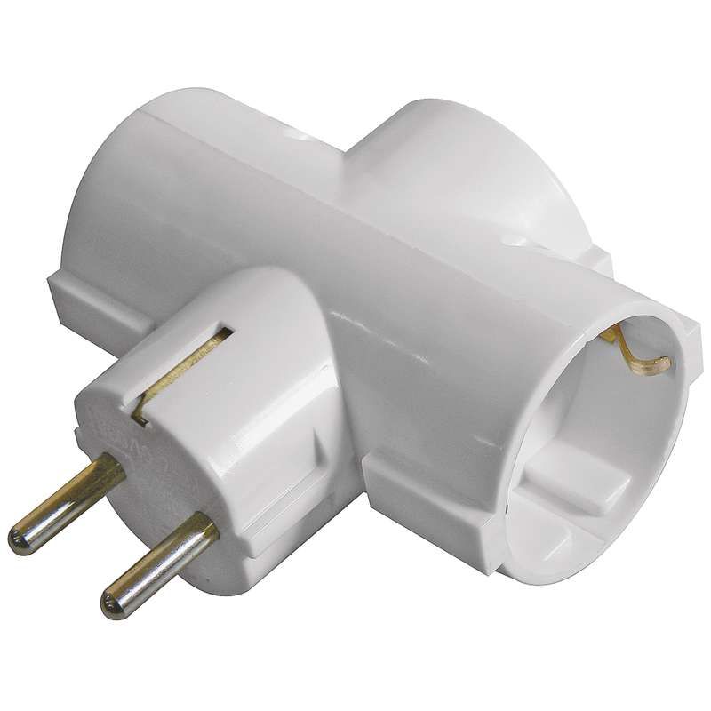 CEE 7/7 socket adapter to 3x CEE 7/3
- protection for children
- max power: 2500W
- voltage/current: 250v/10A
- IP 20
- material: plastic
Packaging: bulk 1 pc.