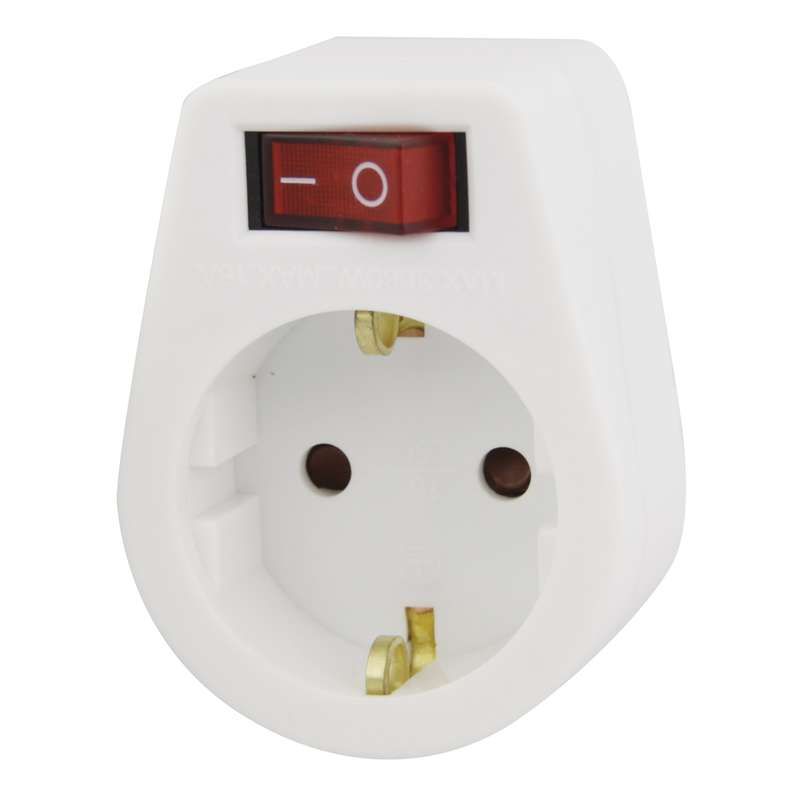 CEE 7/7 socket with max. 10A switch
- protection for children
- max power: 2300W
Packaging: bulk 1 pc.