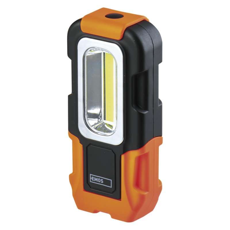 Working flashlight
- Light source: LED COB 3W
- Maximum light output: 200 lm
- Duration of operation: 20 hours
- Maximum beam distance: 20 m
- Power supply: battery, 3 x AAA LR03 (1.5 V)
- Built-in handle, hook and magnets
- Material: ABS plastic
Packaging: blister 1 pc.