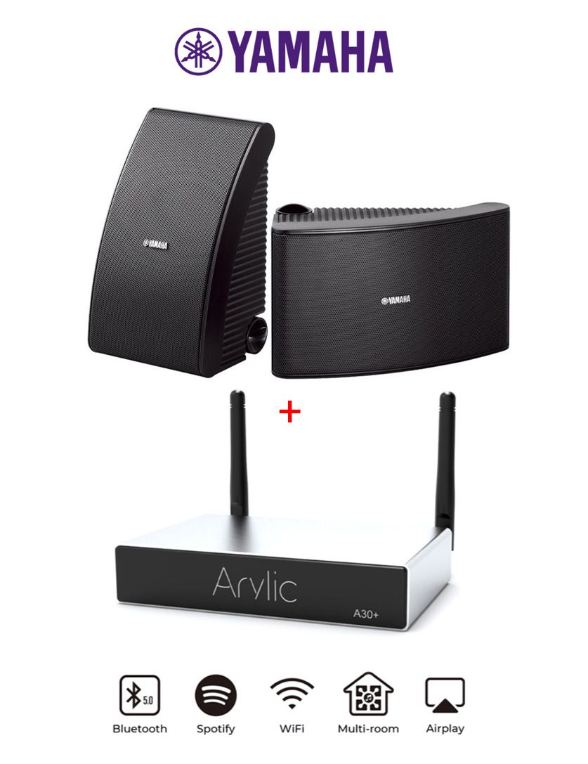 Pachet sonorizare stereo multiroom prin streaming cu Arylic A30+ si 2 boxe de perete YAMAHA AW592_1