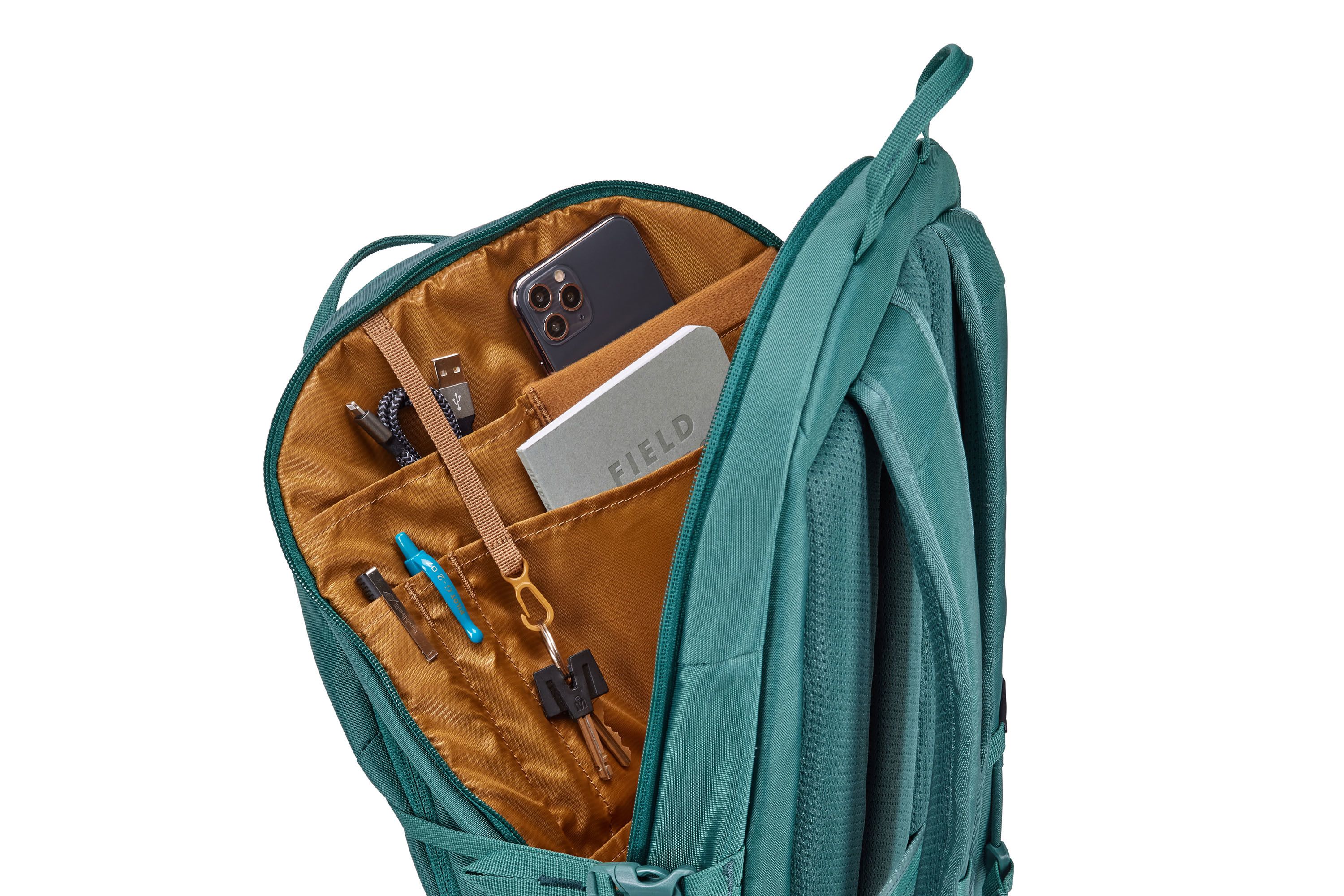 RUCSAC THULE Enroute, 26 l, pt. notebook de max. 15.6 inch, 2 compartimente, buzunar lateral x 2, waterproof, nylon, verde, 
