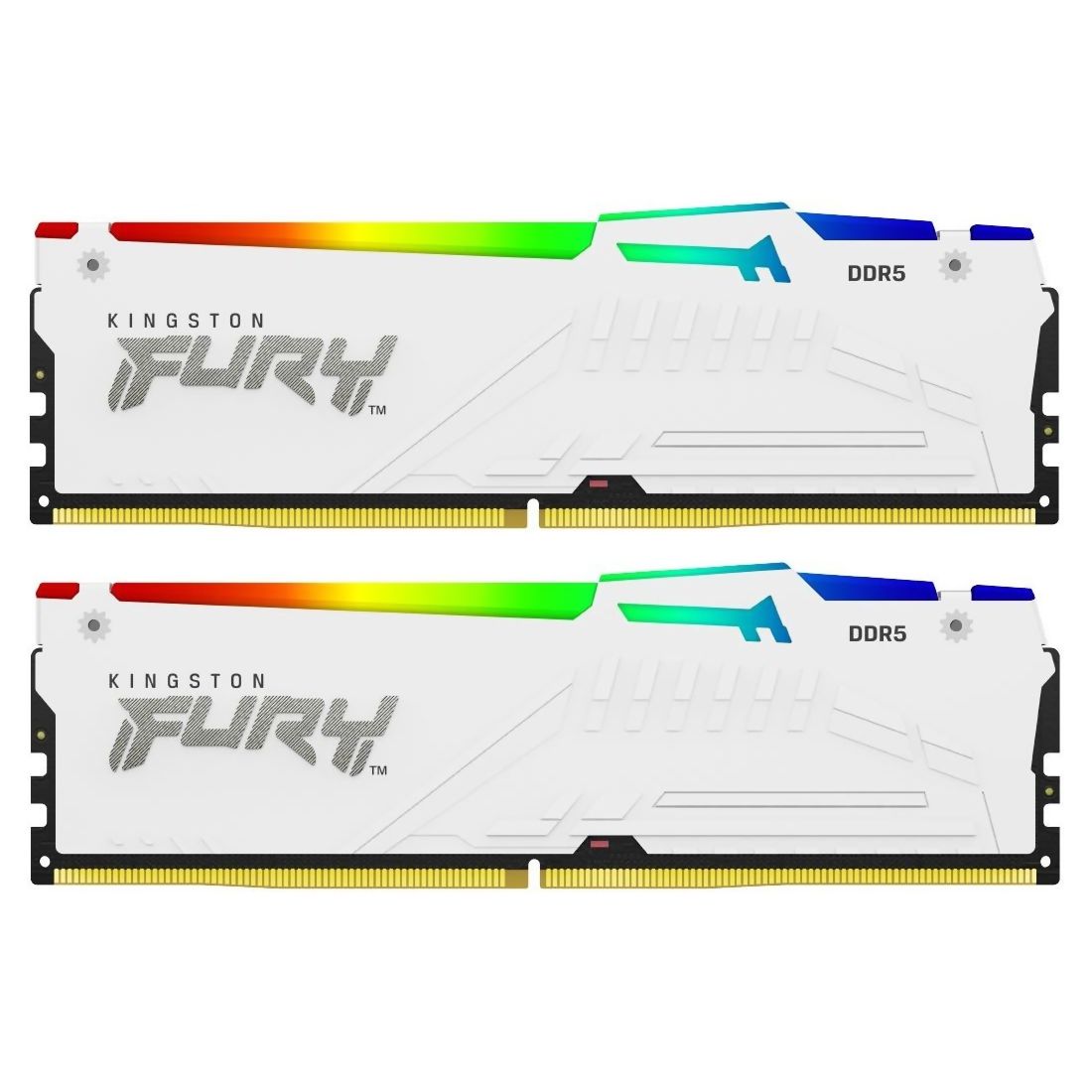 Memorie RAM Kingston, DIMM, DDR5, 64GB, 5600MHz, CL36, 1.35V, FURY Beast White, RGB, Kit of 2_1
