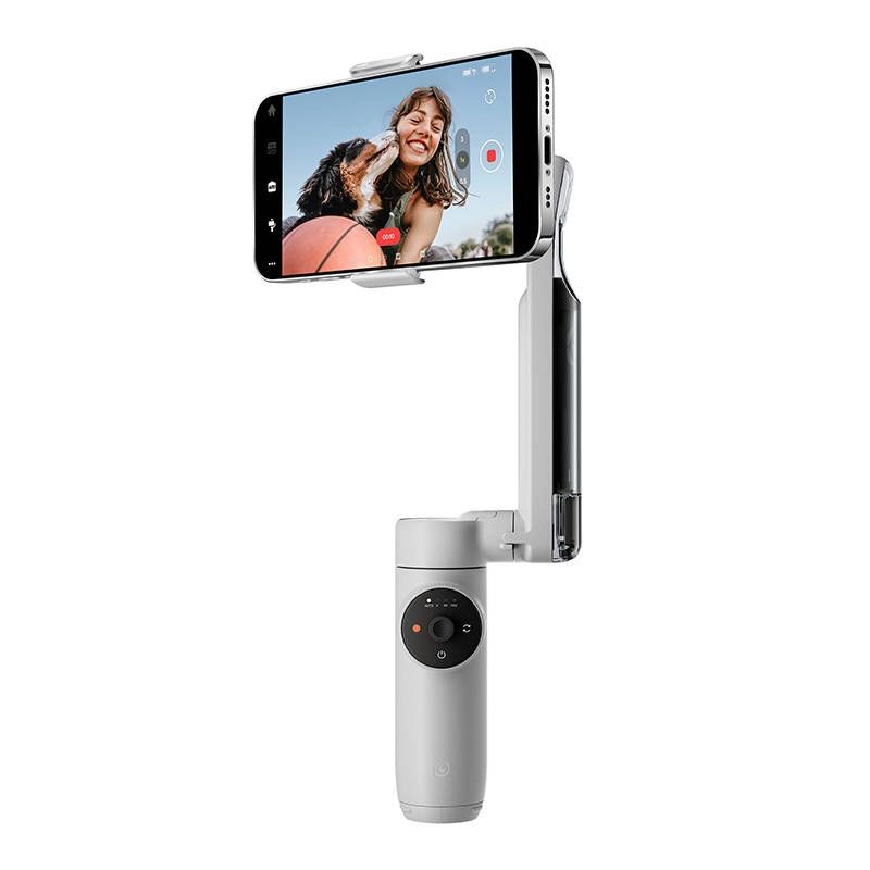 Insta360 Flow Stabilizer (Flow4), lungime selfie stick incorporat 215mm, dimensiune trepied incorporat 80mm, argintiu_2