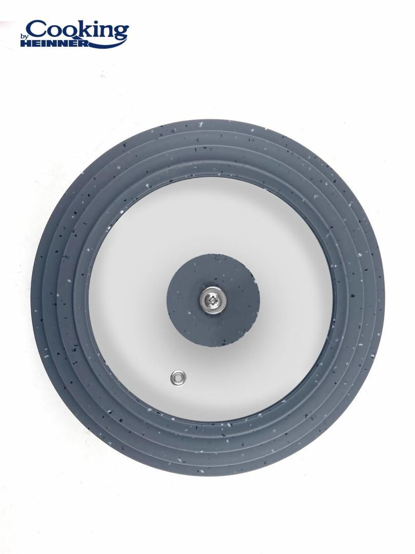CAPAC STICLA CU MARGINE DIN SILICON AJUSTABILA PE 3 DIMENSIUNI 28/30/32 CM, GRI, COOKING BY HEINNER_1