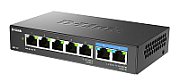 D-Link switch DMS-107, 7 porturi, Standarde si protocoale: IEEE 802.3 10BASE-T,  IEEE 802.3u 100BASE-TX,  IEEE 802.3ab 1000BASE-T,  IEEE 802.3bz 2.5GBASE-T5 porturi Gigabit, 2 porturi 2.5Gbps,  Capacitate 20 Gbps, fara ventilator, carcasa metal, dimensiuni: 145 x 82 x 28 mm, Greutate: 295.2 g, Auto_1